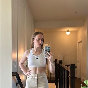 Nike White Sports Bra